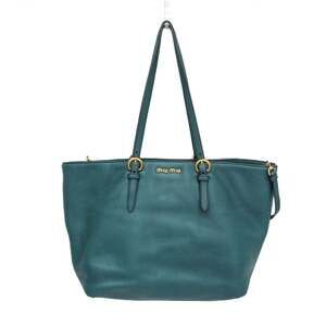 Miu Miu VIT.DAINO RR1905 Women's Leather Shoulder Bag,Tote Bag Green